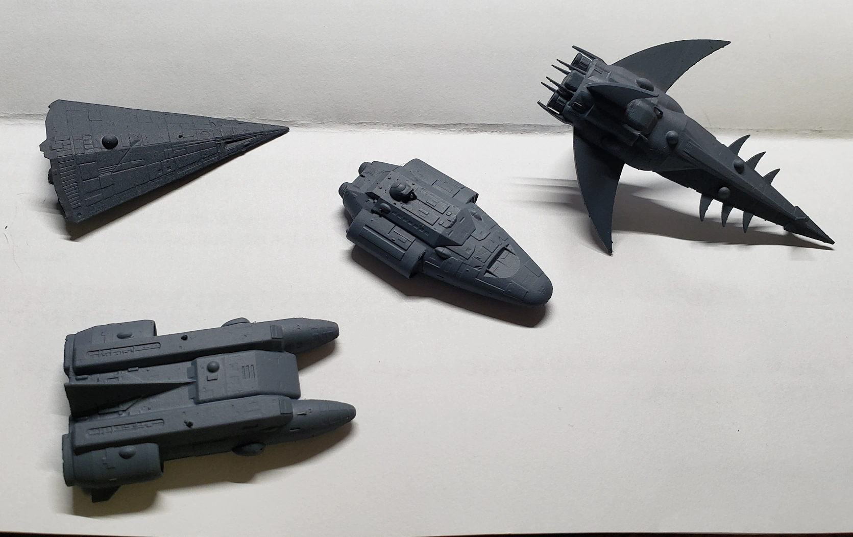 Traveller ships, unpainted